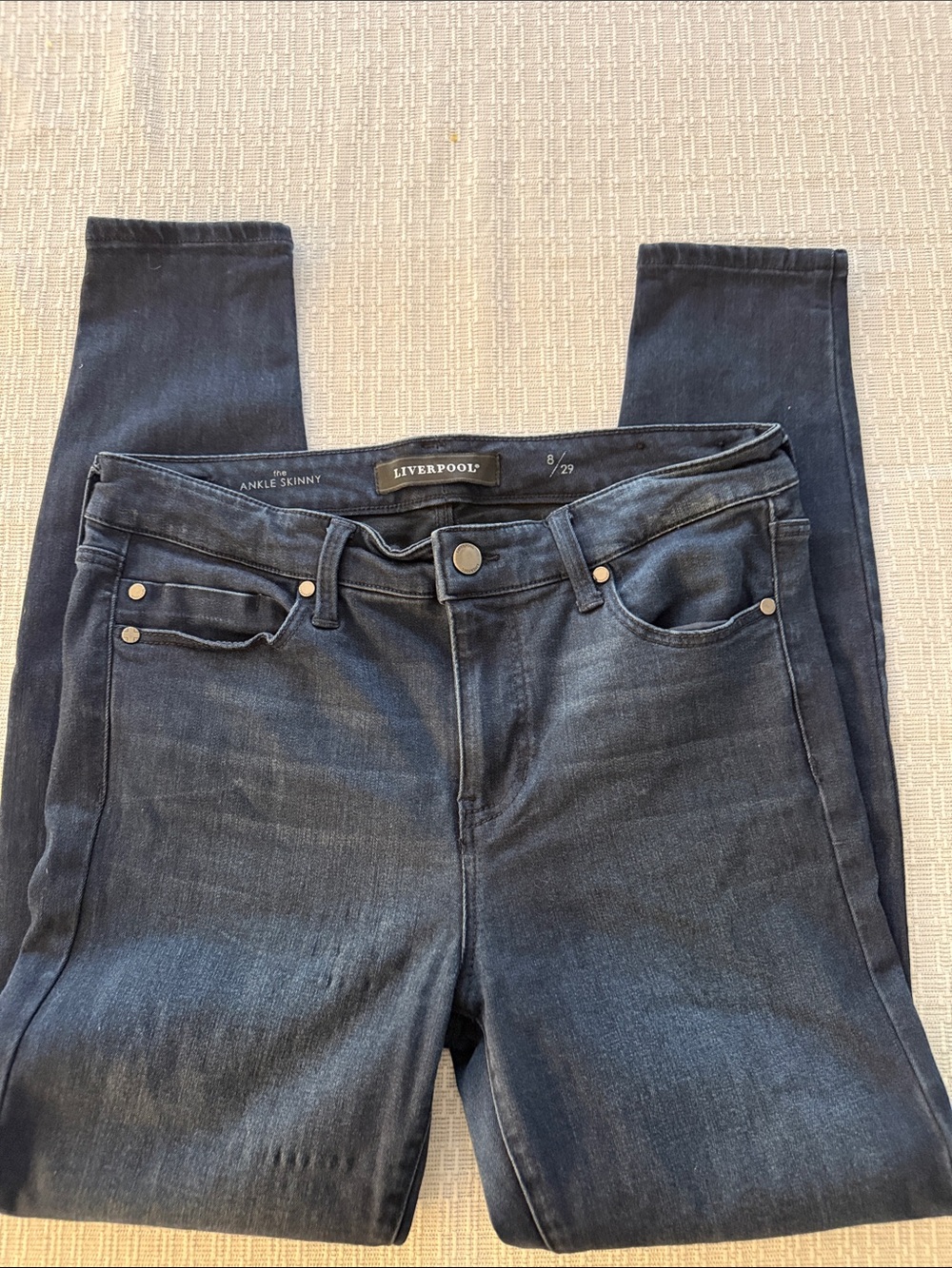 Liverpool Ankle Skinny Jeans - Navy Wash